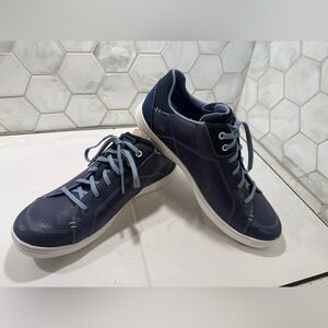 Ahnu Blue Noe Leather Sneakers Shoes Size 10 NEW Comfort Walking